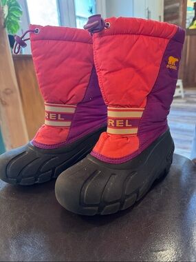 Sorel Kids' Winter Snow Boots in Red and Purple
